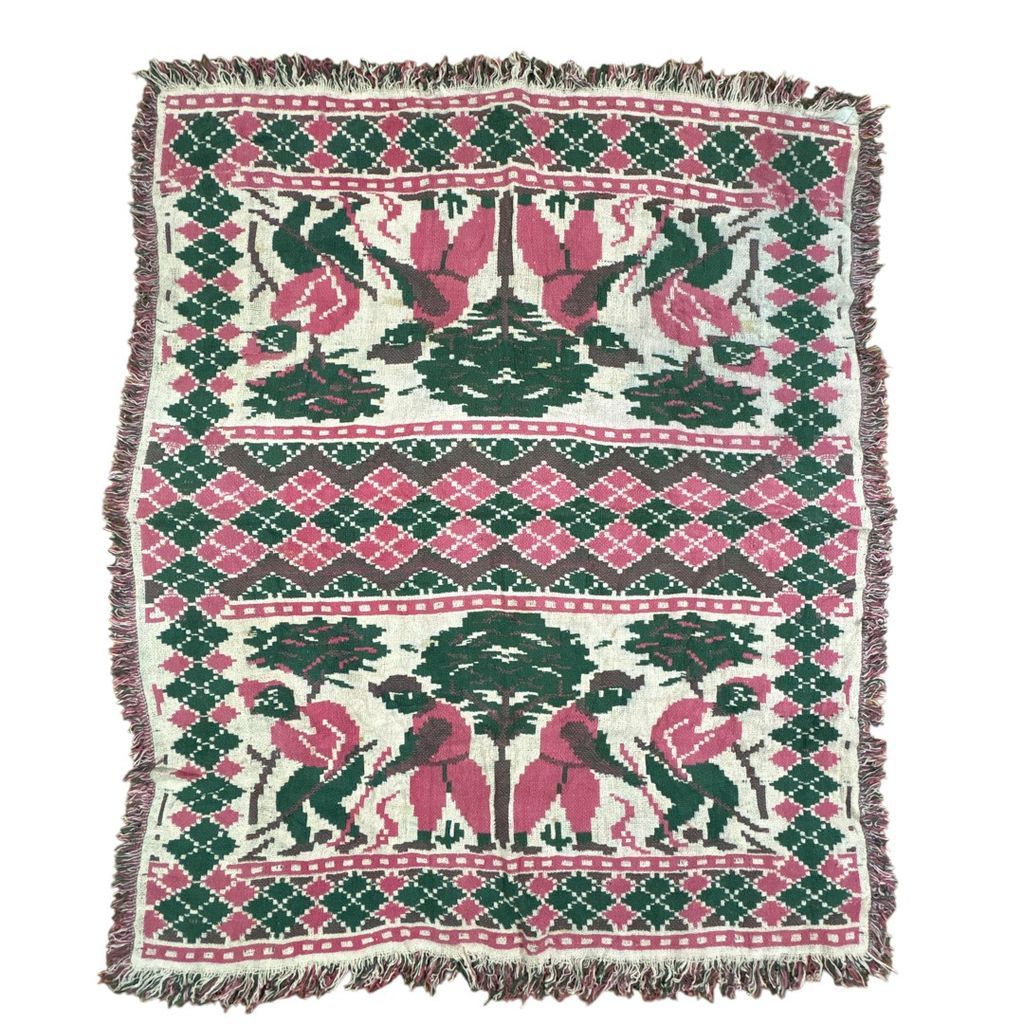 【※める】80s USA ブランケット ヴィンテージラグ　タペストリー デッドストック】USA 80s ヴィンテージラグ ブランケット タペストリー