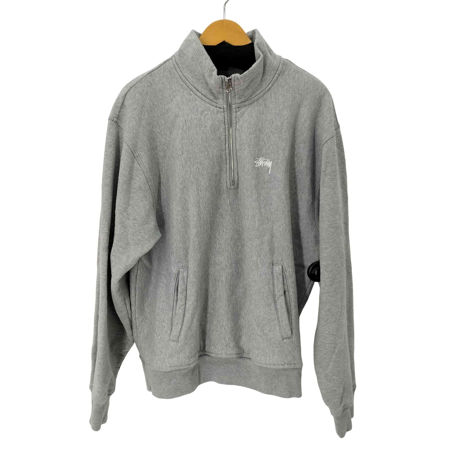 ステューシー Stussy Stock Logo Mock Neck Sweat ハーフジップ メンズ 