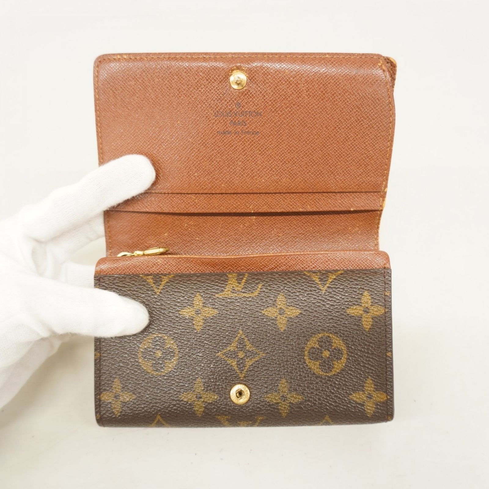 【美品】ヴィトン　ポルトモネビエトレゾール　モノグラム　折り財布　旧M61730 ルイ・ヴィトン(LOUIS VUITTON)ルイ・ヴィトン ポルト モネ
