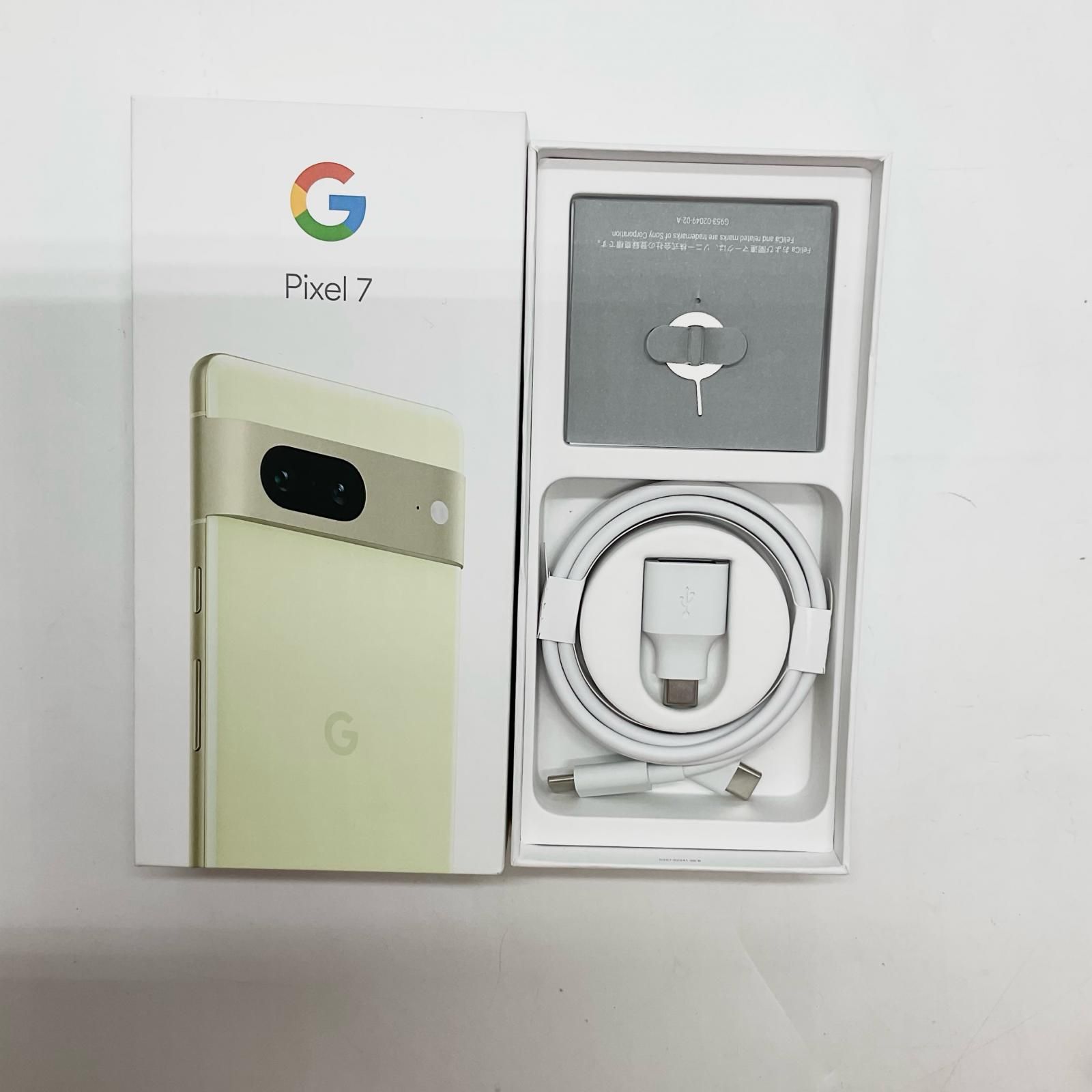 Google Pixel 7 128GB レモングラス SIMフリー G03Z5 白ロム 動作確認