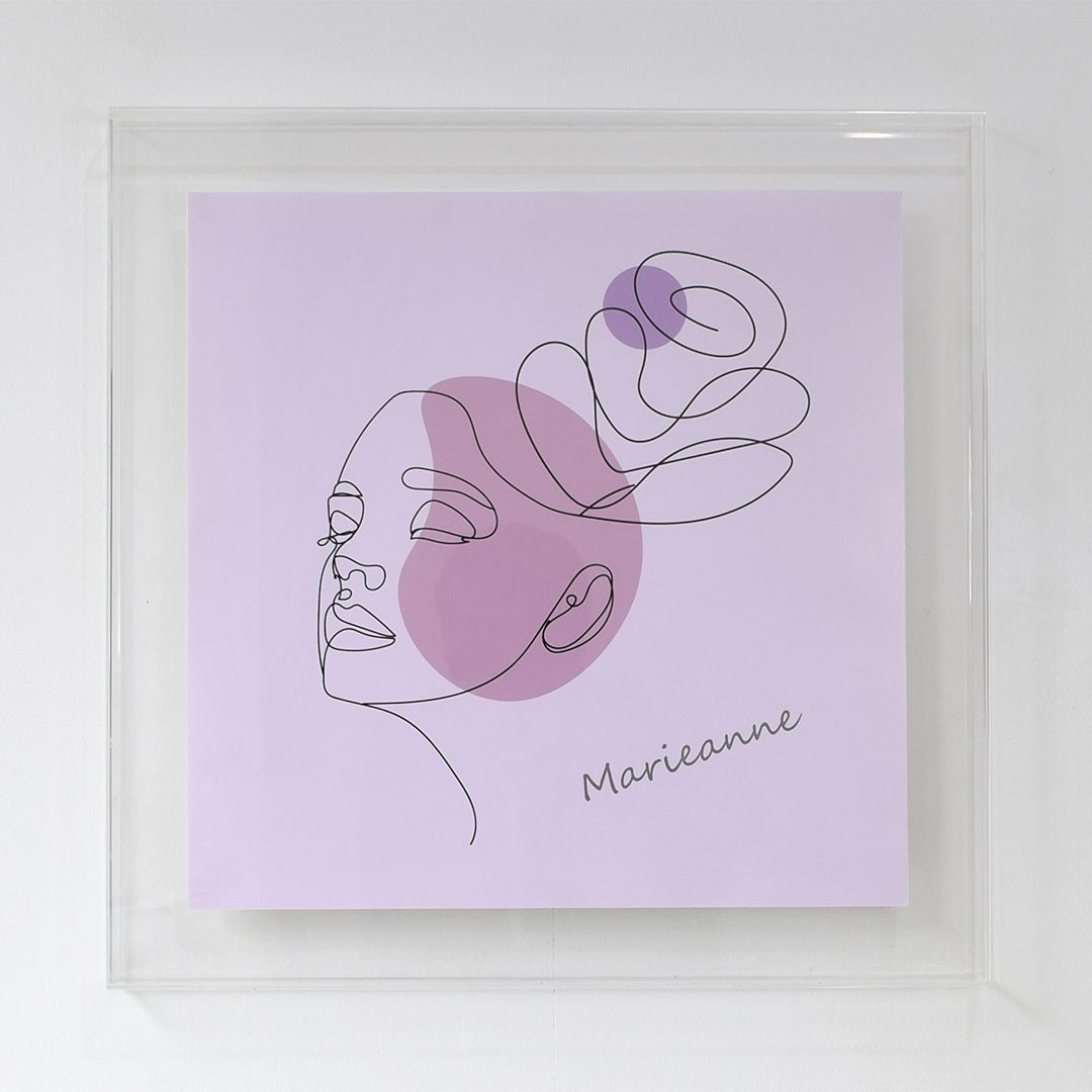 【アクリル画】 商品名 透めいな貴方 0号 額なし 未使用品 W900mm H300mm D300mm【台座なし】<br>透明・背面黒 横長☆アクリル