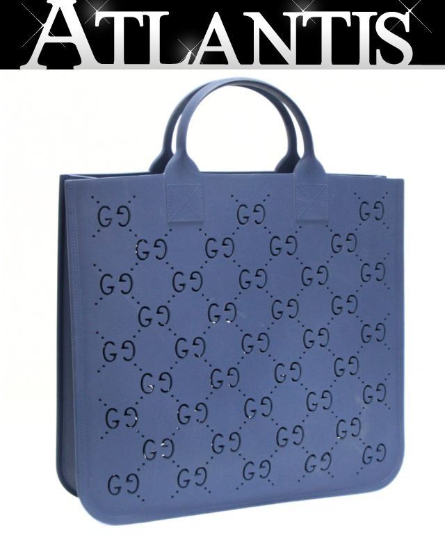 グッチ GUCCI GGスプリーム チルドレンズ トートバッグ ラバー ネイビー 679365 73039