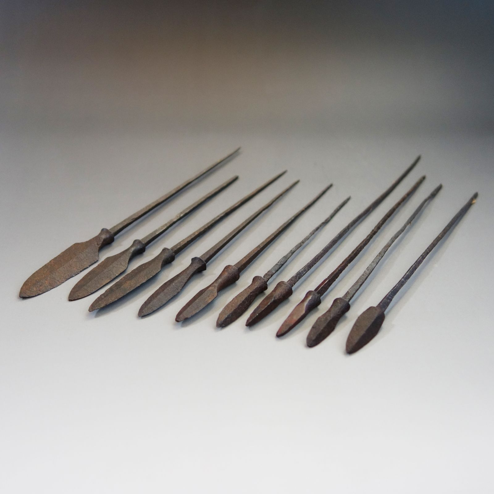 矢尻 【 鏃 矢尻×10本 】 武具 日本刀 刀装具 鍔 鐔骨董 古美術