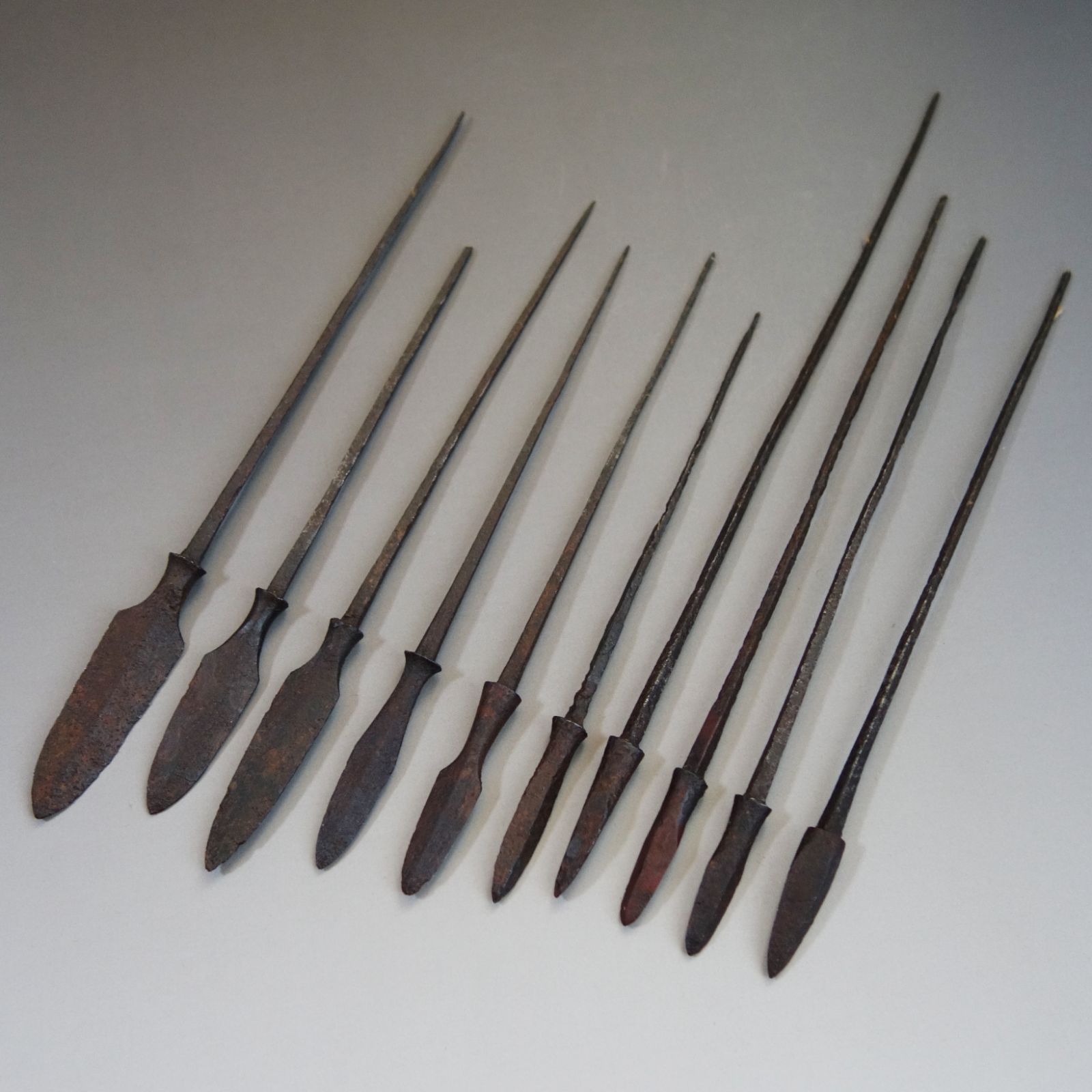 矢尻 【 鏃 矢尻×10本 】 武具 日本刀 刀装具 鍔 鐔骨董 古美術