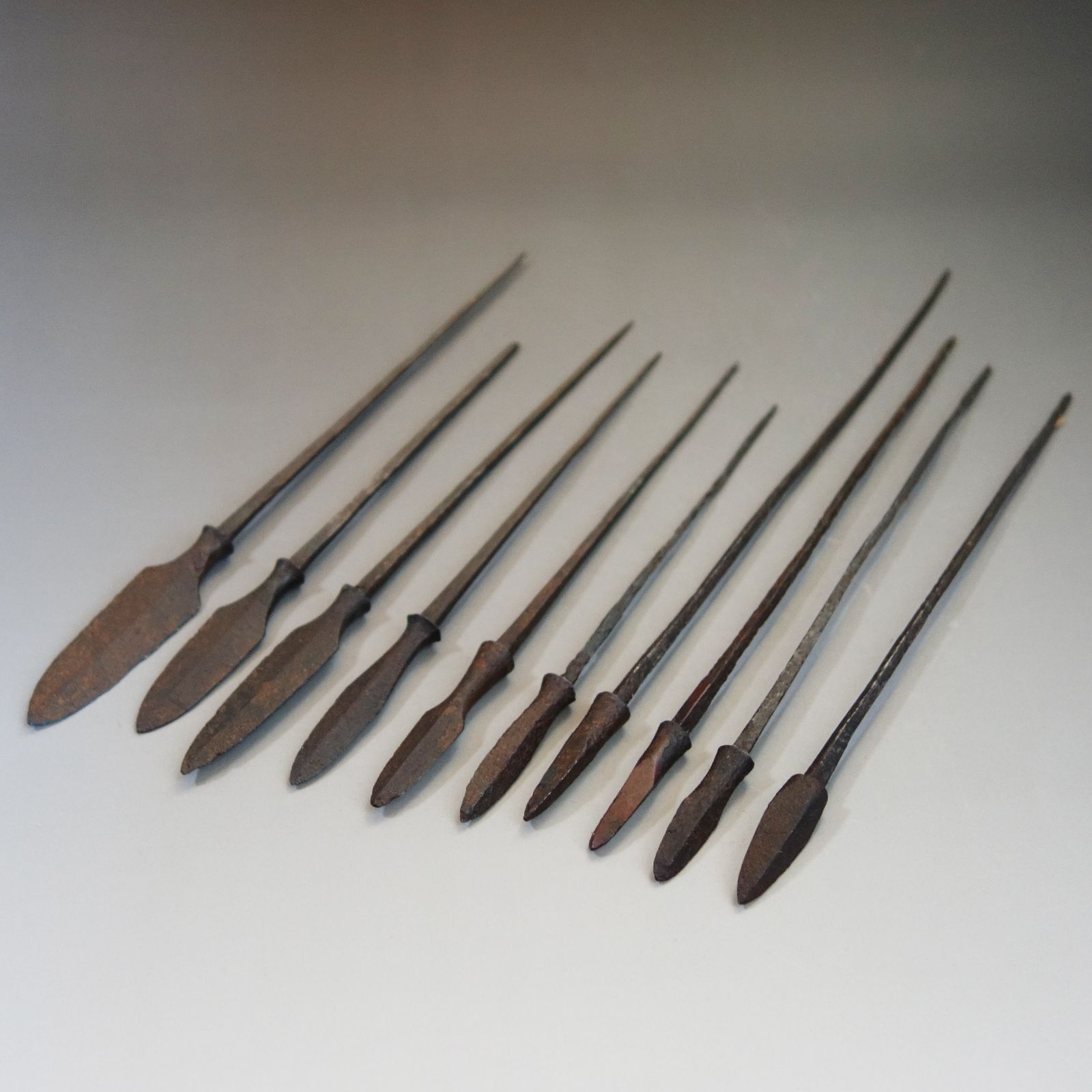 矢尻 【 鏃 矢尻×10本 】 武具 日本刀 刀装具 鍔 鐔骨董 古美術