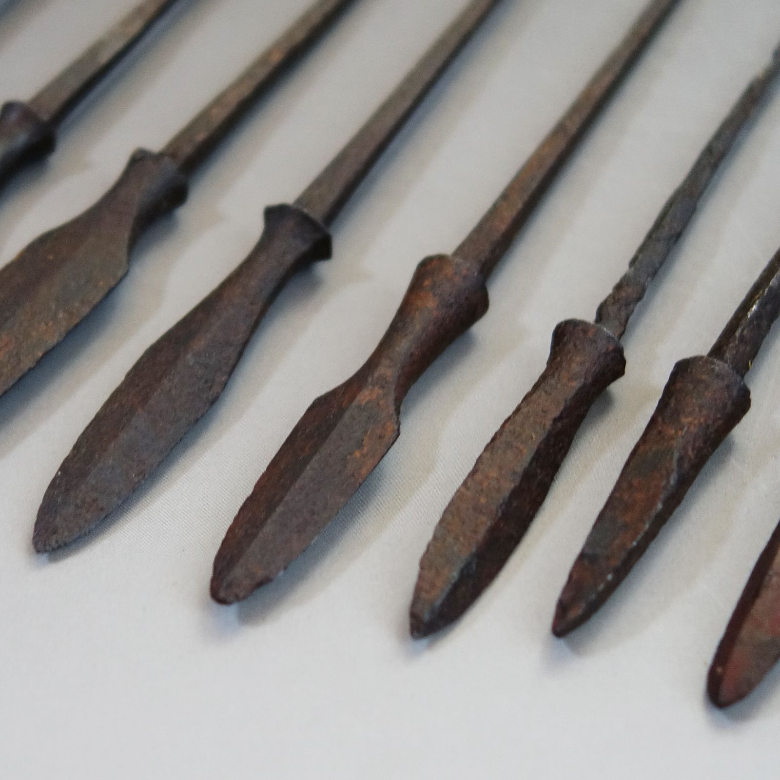 矢尻 【 鏃 矢尻×10本 】 武具 日本刀 刀装具 鍔 鐔骨董 古美術