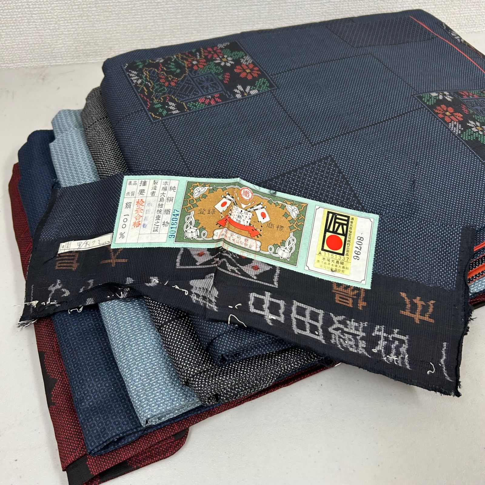 大島紬 着物 正絹 5着 着物まとめ売り リメイク材料 m-756 - メルカリ