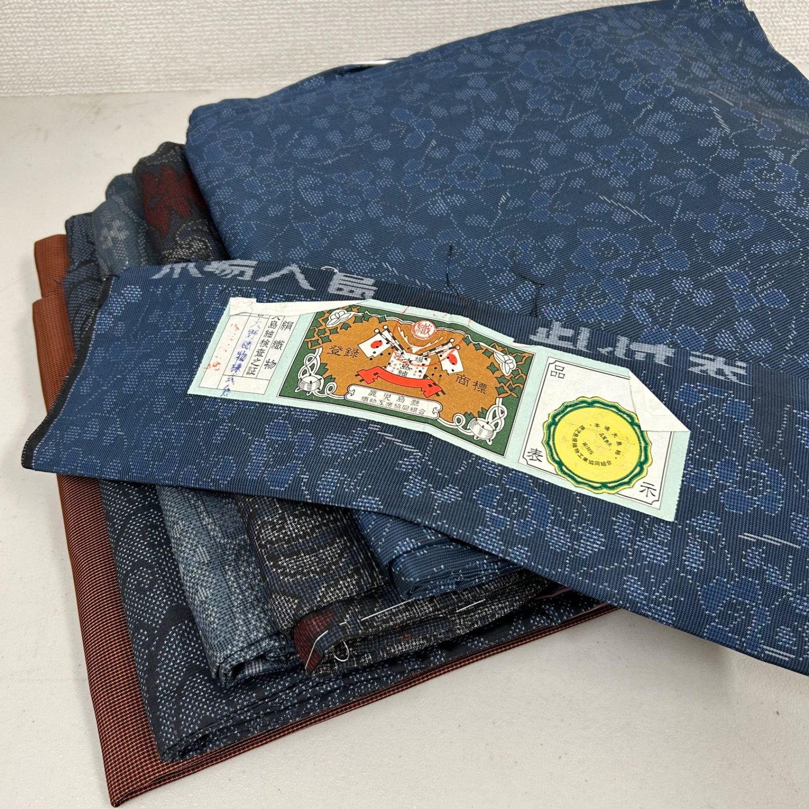 大島紬 着物 正絹 5着 着物まとめ売り リメイク材料 m-757 - メルカリ