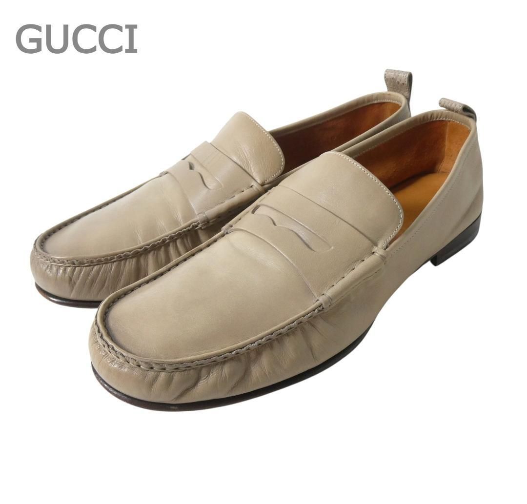 GUCCI ローファー　ベージュ グッチ レディースシューズ/靴フラットローファー | GUCCI® JP