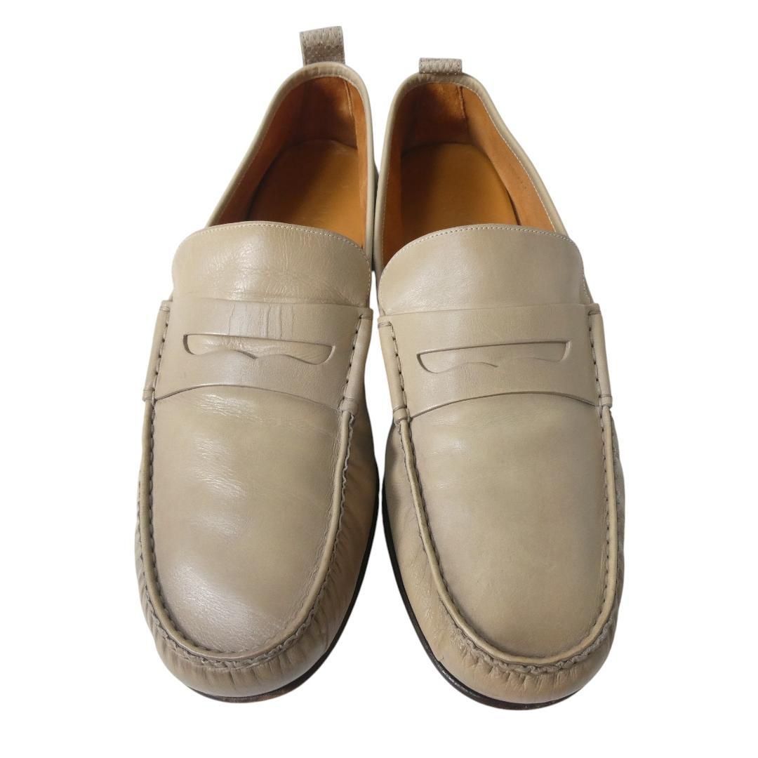 GUCCI ローファー　ベージュ 中古・古着通販】GUCCI (グッチ) GGキャンバス シェリーライン ホース