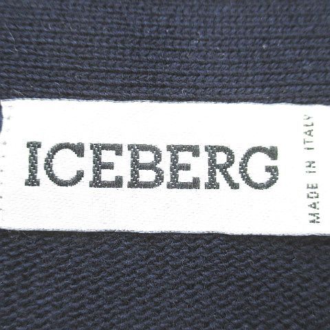 アイスバーグ ICEBERG バットマン 長袖 カーディガン ニット L 紺系