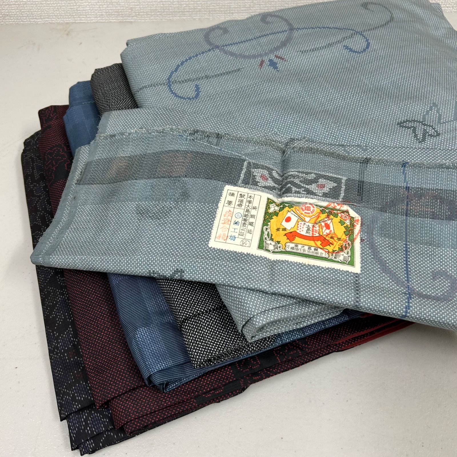 大島紬 着物 正絹 5着 着物まとめ売り リメイク材料 m-769 - メルカリ