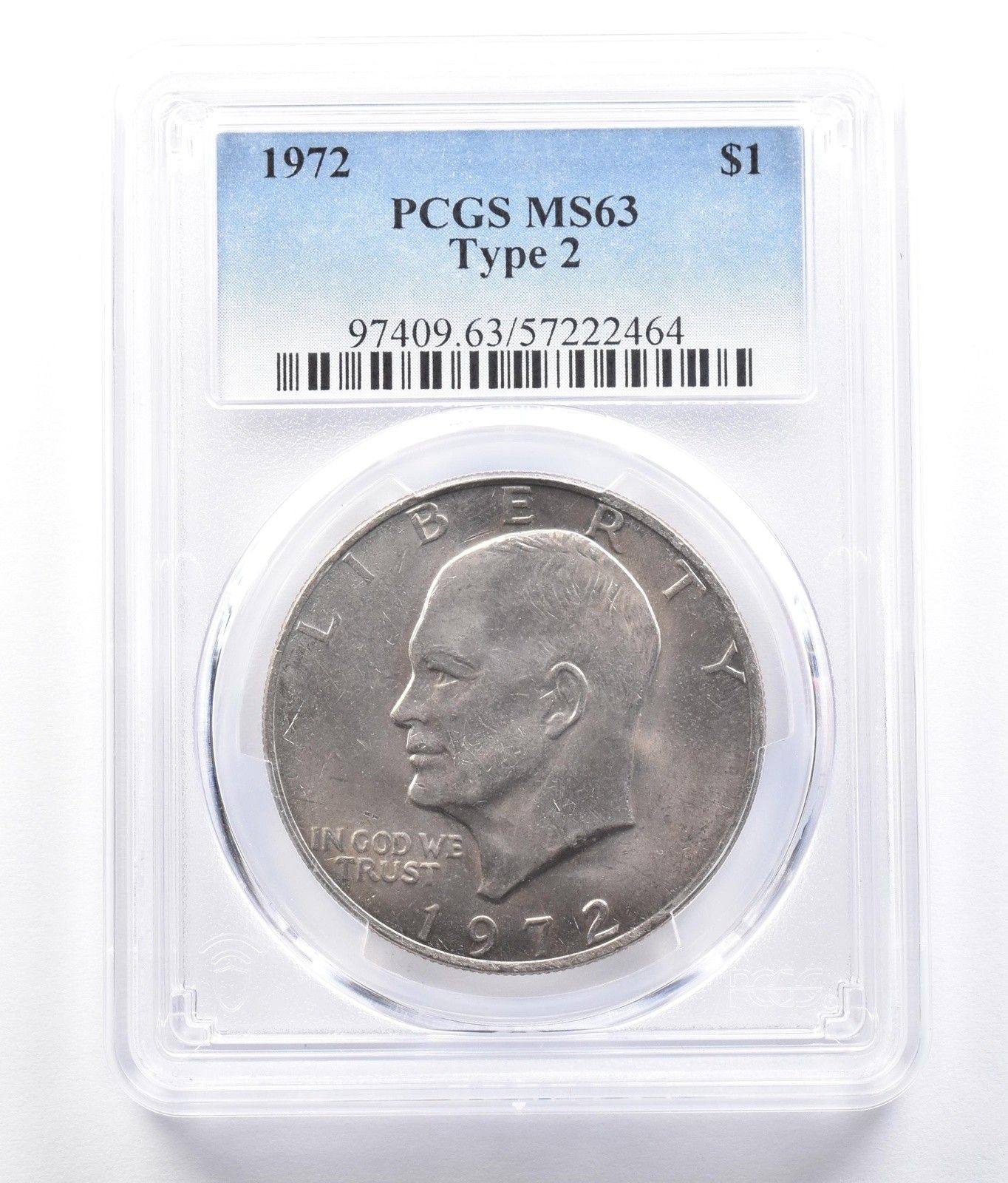 1972年 アイゼンハワー 1ドル タイプ2 MS63 PCGS *2678 - メルカリ