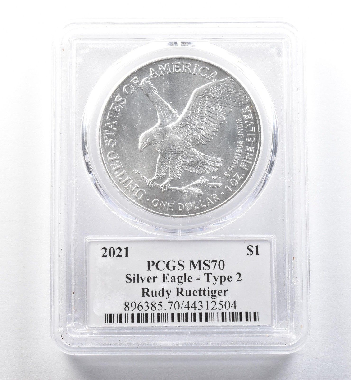 2021年 (新品) イーグル銀貨タイプ2 1オンス PCGS MS70 2021年 (新品) イーグル銀貨タイプ2 1オンス PCGS MS70 2021年