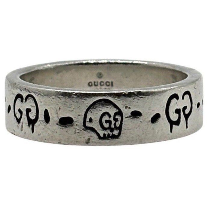 個性を纏う無骨シルバー✨ GUCCI GHOST リング ドクロ GG柄 指輪