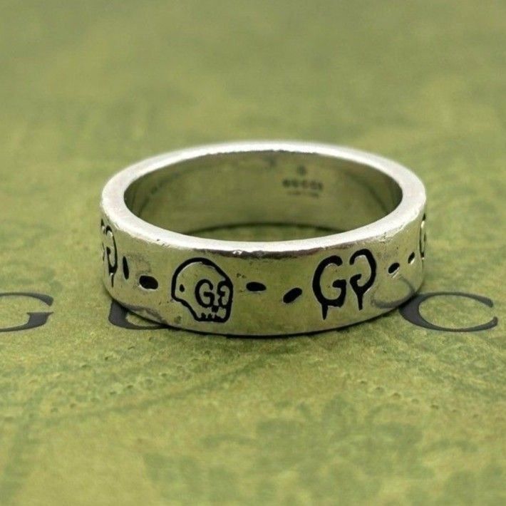 個性を纏う無骨シルバー✨ GUCCI GHOST リング ドクロ GG柄 指輪