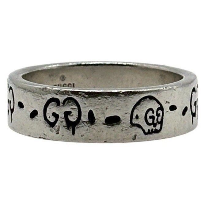 個性を纏う無骨シルバー✨ GUCCI GHOST リング ドクロ GG柄 指輪