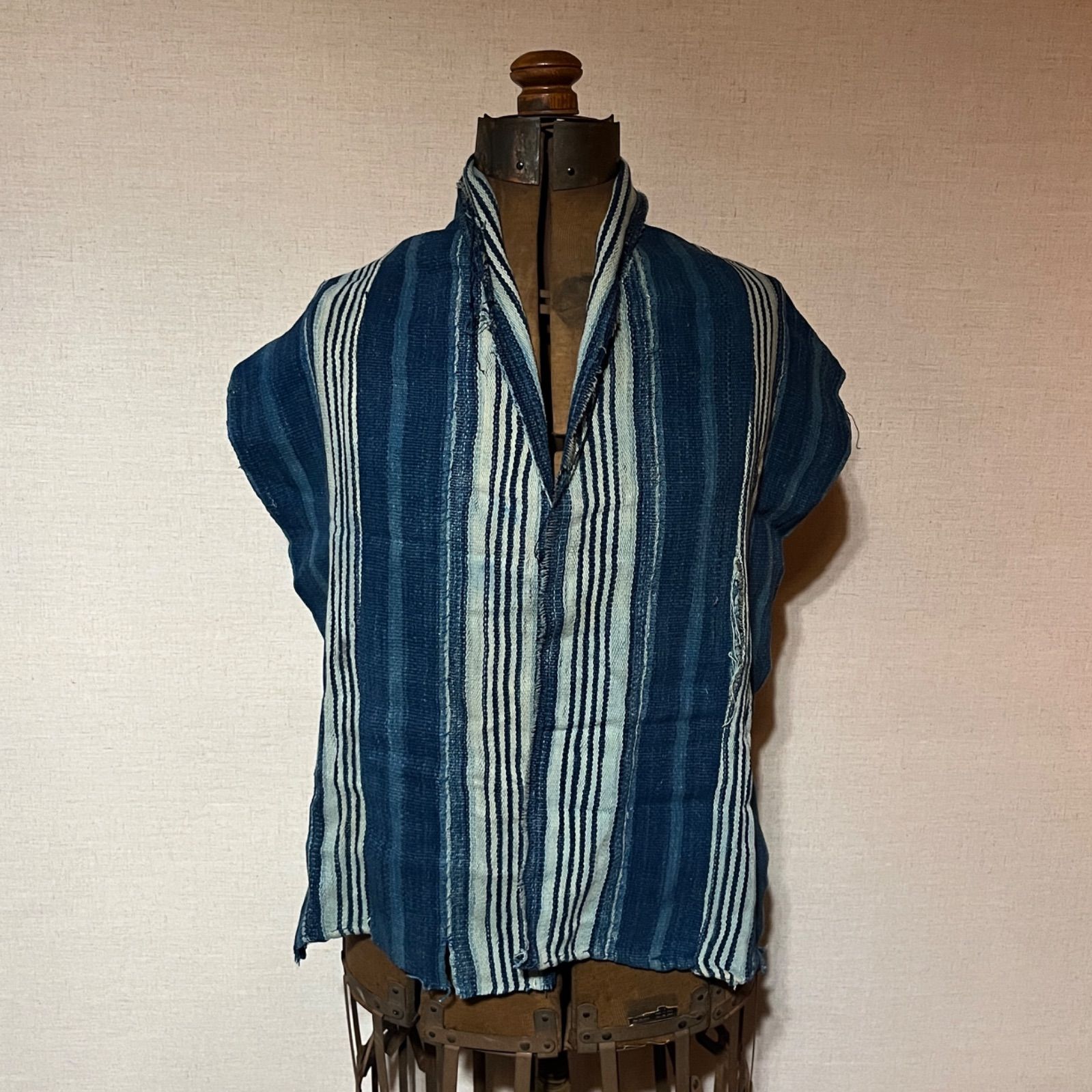 ジョニーデップ着用 ヴィンテージ インディゴ ストール ボロ - メルカリ