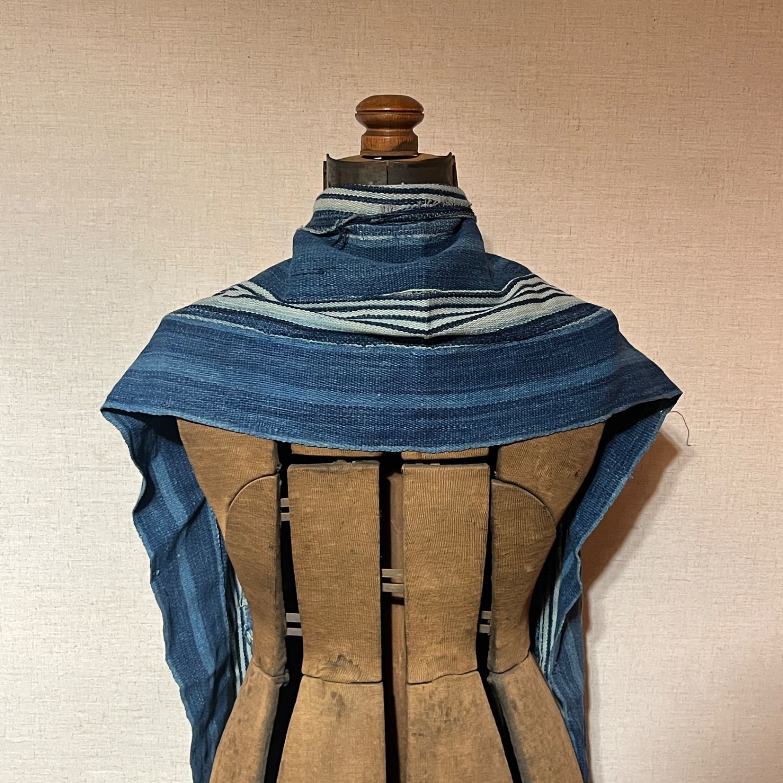 ジョニーデップ着用 ヴィンテージ インディゴ ストール ボロ - メルカリ