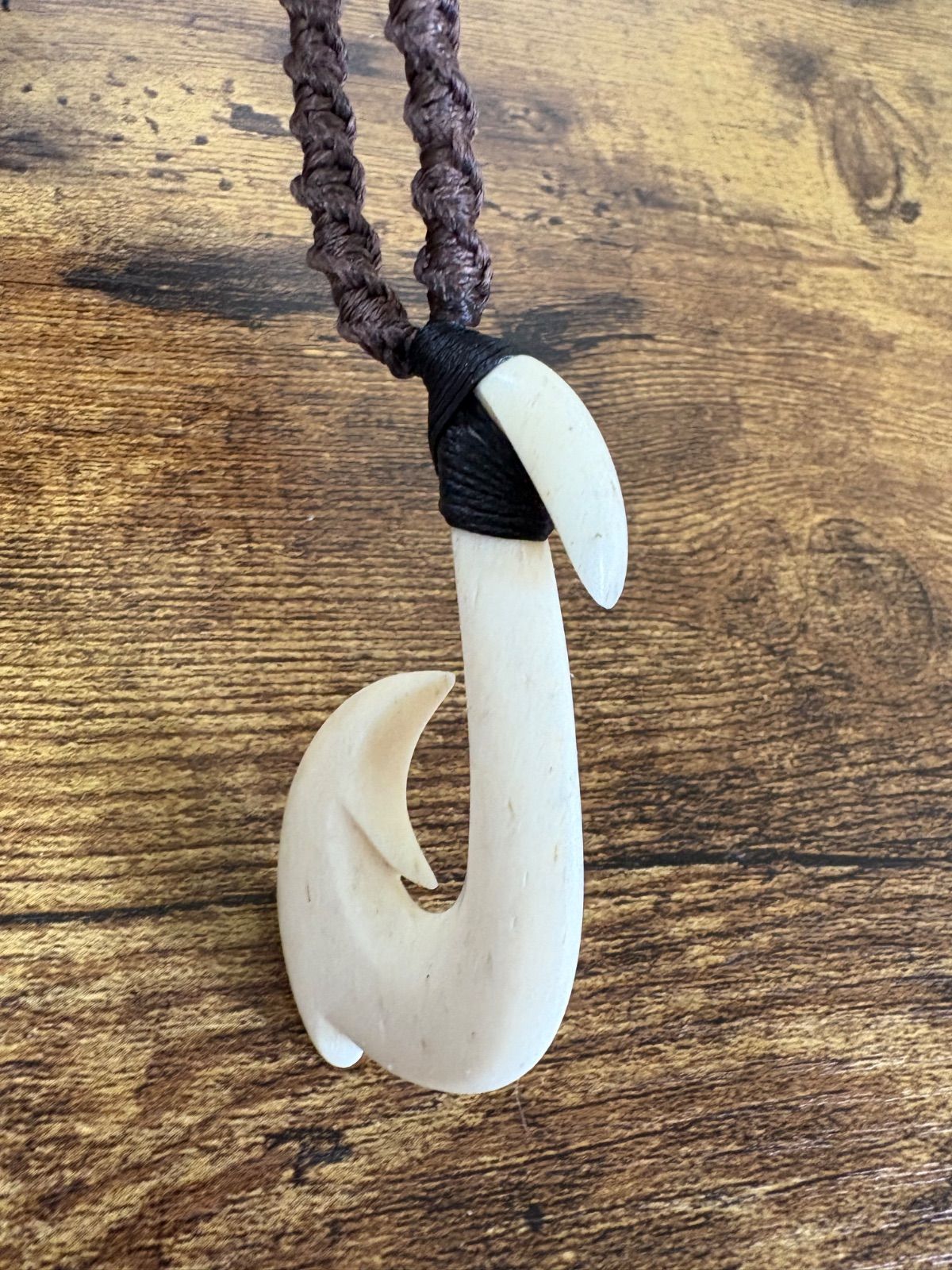 ボーンカービングネックレス(sw87)Mサイズ マッコウ - メルカリ