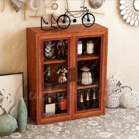 アンティーク 木製キャビネット コレクションラック 展示 4段16個収納 飾り棚 アンティーク 木製キャビネット コレクションラック 展示 4段16個収納
