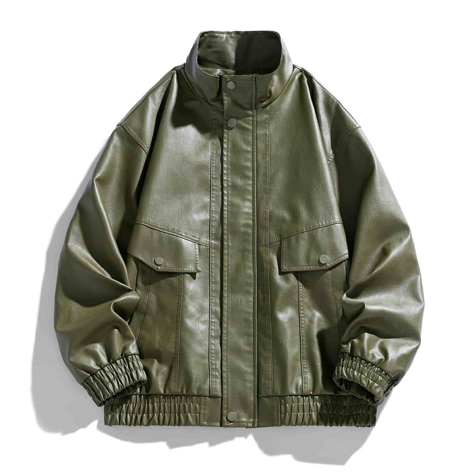 ライダースジャケット レザージャケット 即購入OKメンズ スタンド