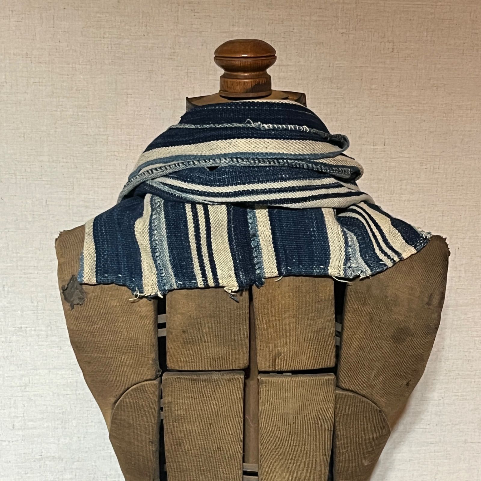 ストール ビンテージ ヴィンテージ 同柄 レア ジョニーデップ ジョニーデップ サラデソング インディゴストール jda ビンテージ