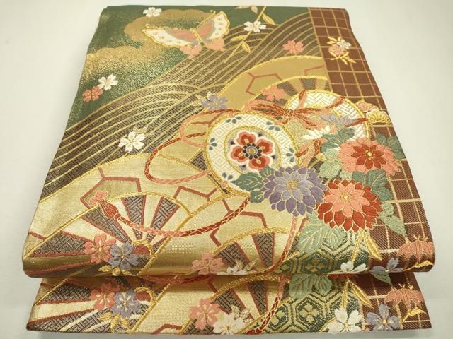 平和屋着物▽佐賀錦 歌舞伎俳優 六代目 中村児太郎 六通柄袋帯 唐織