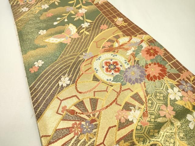 平和屋着物●歌舞伎俳優　六代目　中村児太郎　振袖　舞花文　金銀彩　やまと誂製　正絹　逸品　AABD6545ph 平和屋着物○歌舞伎俳優 六代目 中村児太郎 振袖 舞花文 金銀