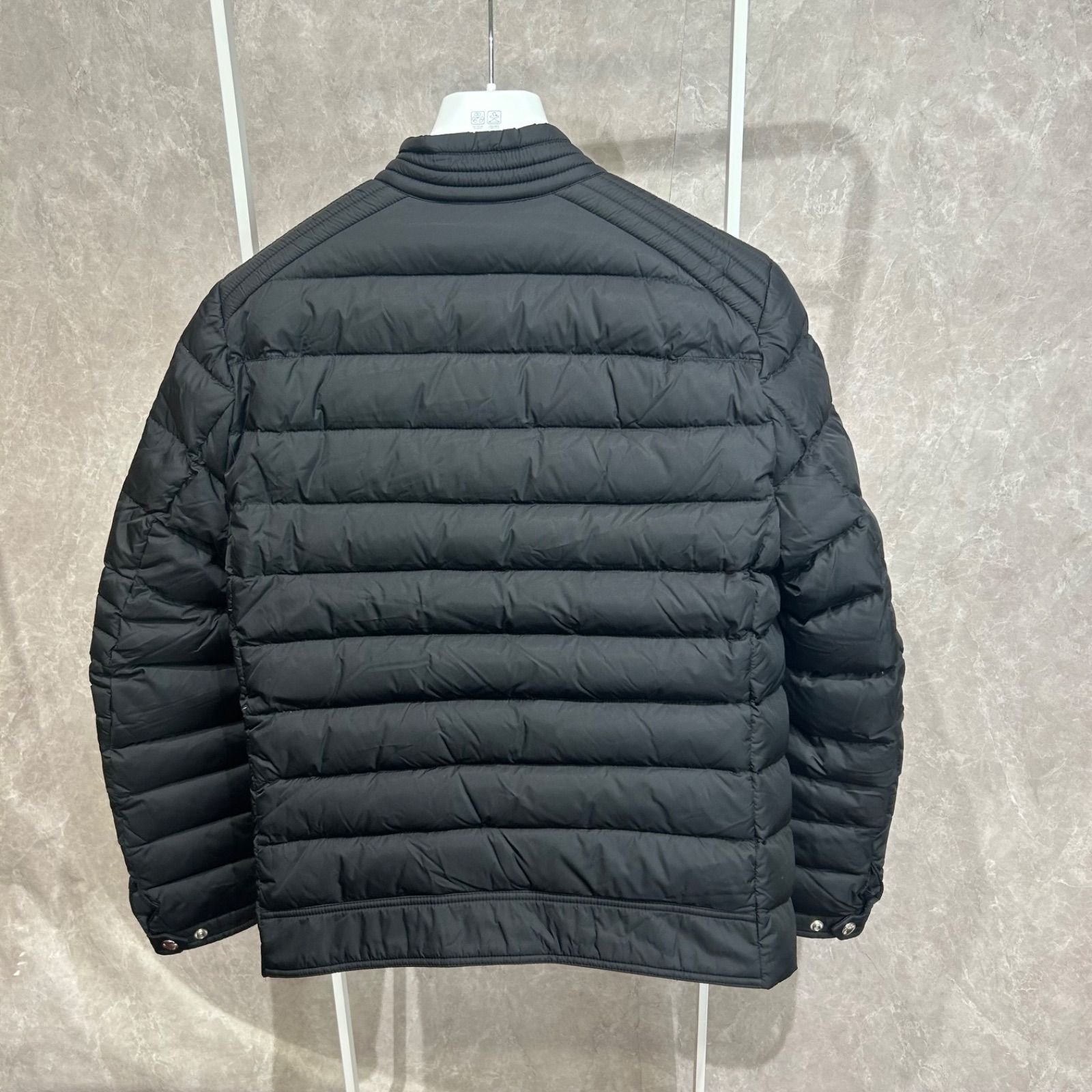 美品】 MONCLER モンクレール ライダース ダウンジャケット ブラック 