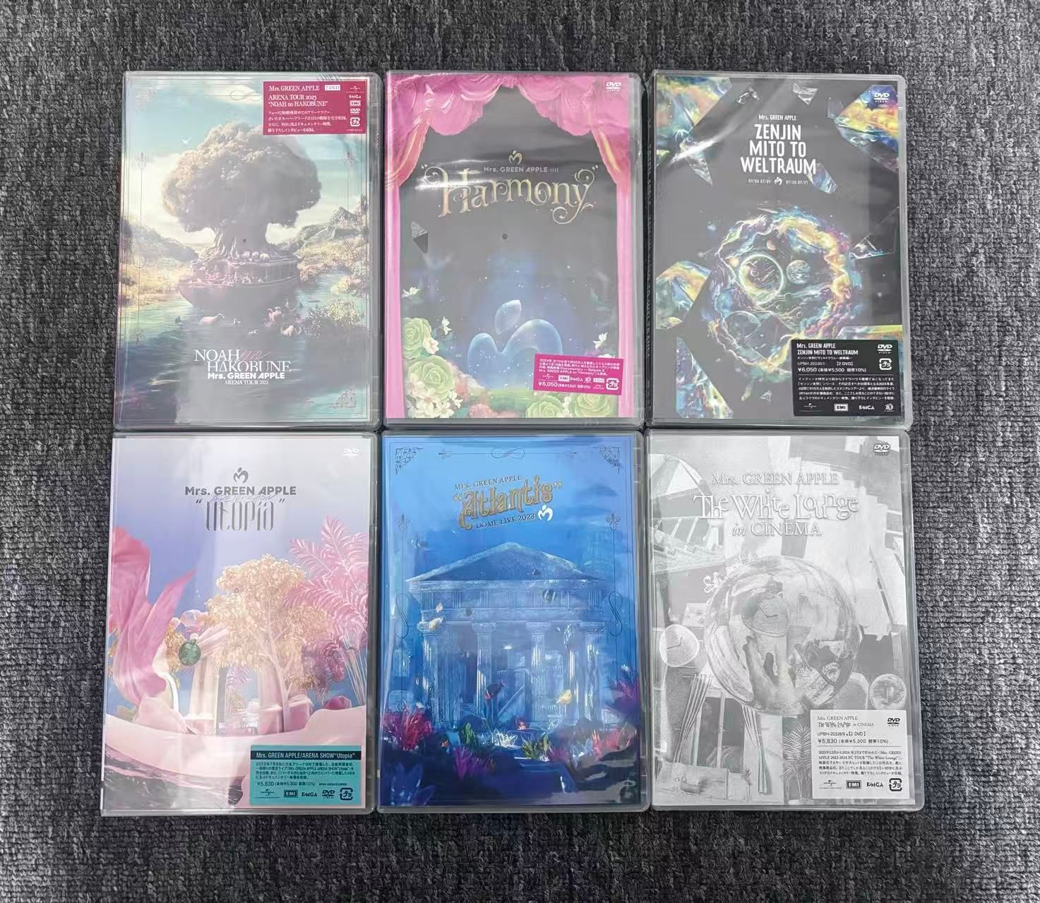新品未使用】 Mrs. GREEN APPLE 通常盤初回限定盤 DVD 6本セット