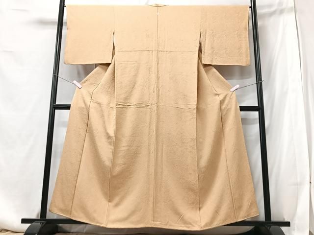 平和屋着物□上質な色無地 流水地紋 伽羅色 正絹 逸品 CABB3023xe