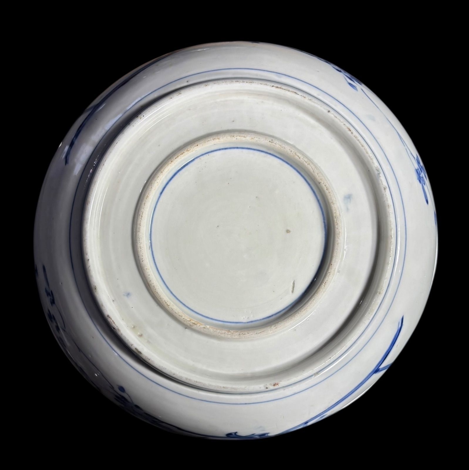 古伊万里 大鉢 鳥鯉水草文図 盛り鉢 鯉 染付 鉢 取り皿 飾り皿 和食器