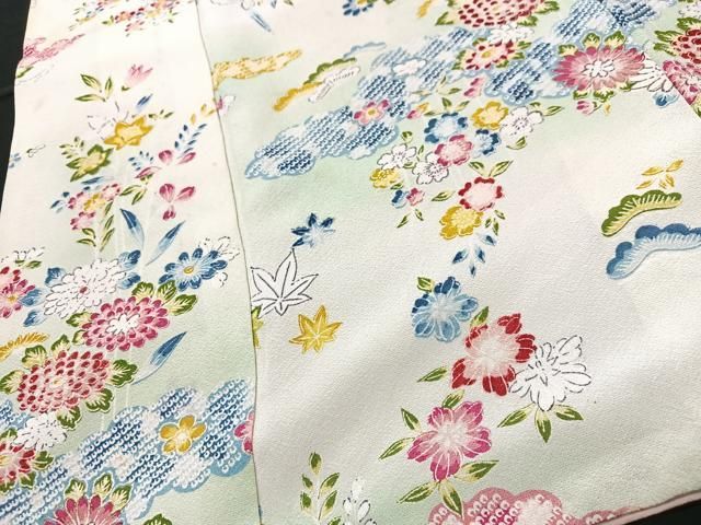 平和屋着物□上質な小紋 草花文 暈し染め 正絹 逸品 CABB3045xe - メルカリ