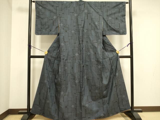 ☆平和島様☆専用出品商品です！ 平和屋着物□本場大島紬 7マルキ 抽象文様 正絹 逸品 未使用