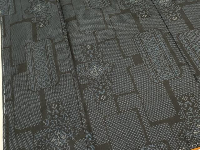 ☆平和島様☆専用出品商品です！ 平和屋着物□本場大島紬 7マルキ 抽象文様 正絹 逸品 未使用