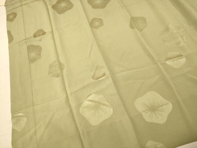 平和屋着物□長襦袢 無双仕立て 舞花地紋 岩井茶色 正絹 逸品