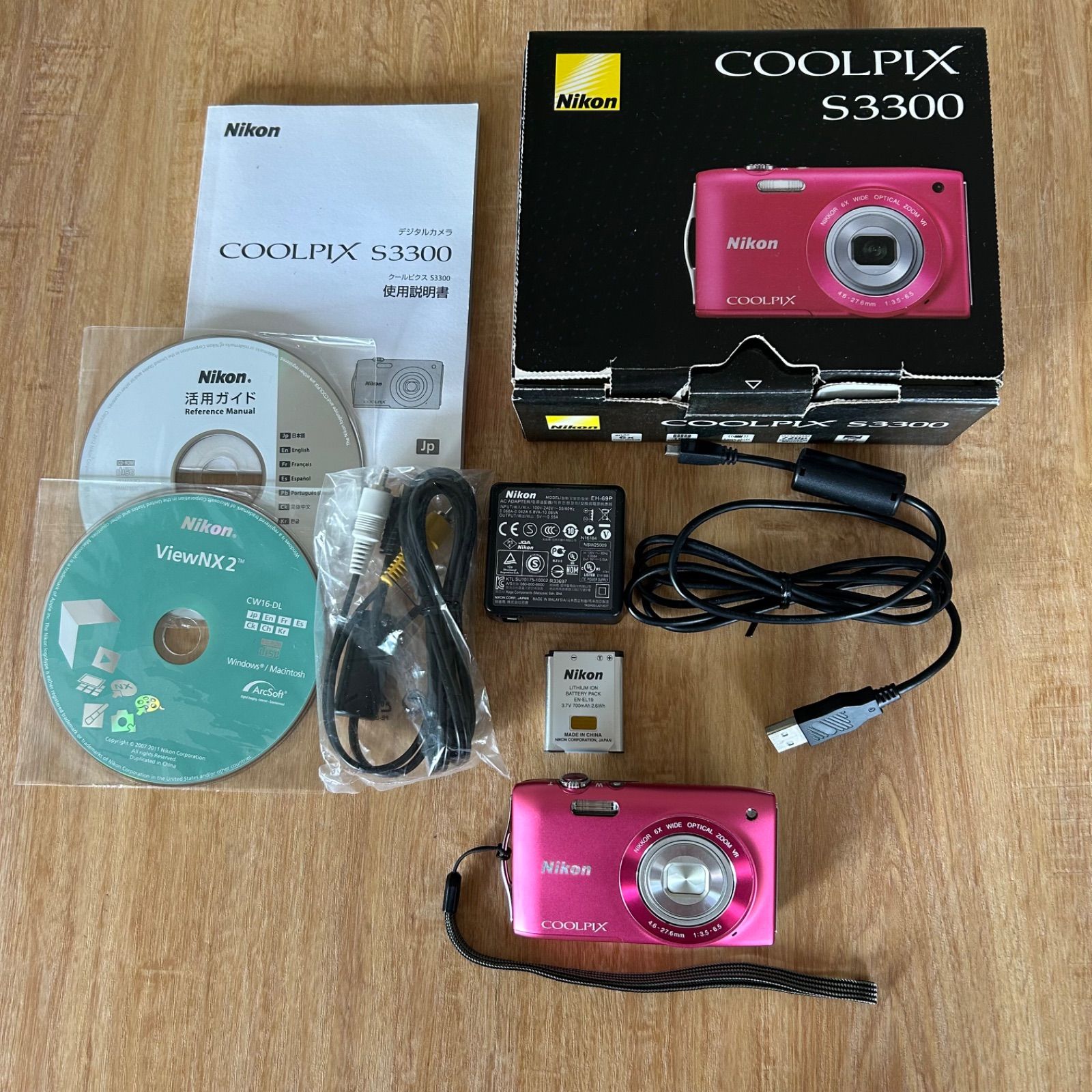 ✨美品✨】Nikon COOLPIX S3300 平成レトロ コンデジ ピンク - メルカリ