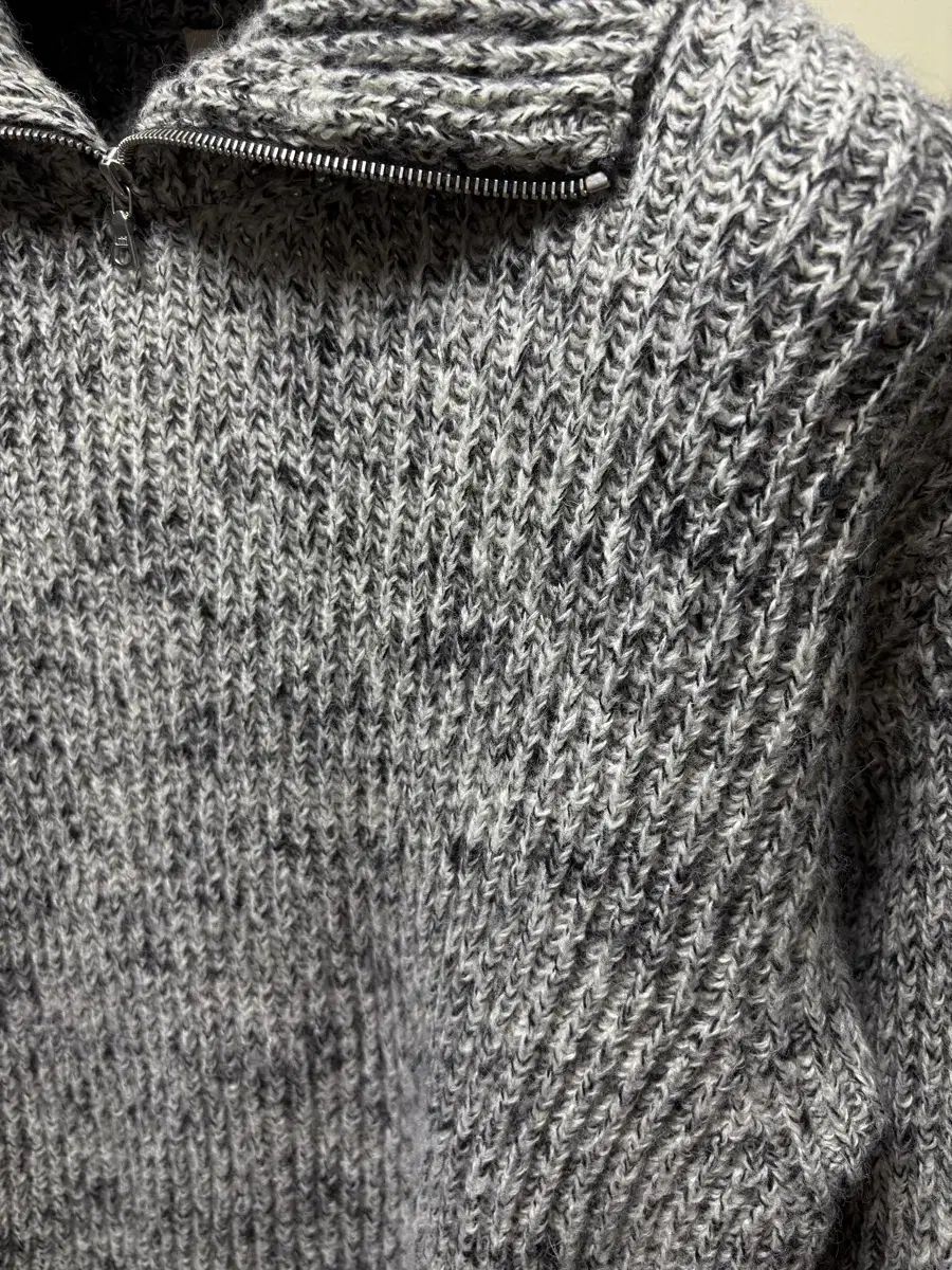 オーラリー ウール ベビーアルパカ ミックス ジップリブニット 4 オーラリー ウール ベイビー アルパカ ミックス リップ ジップアップ