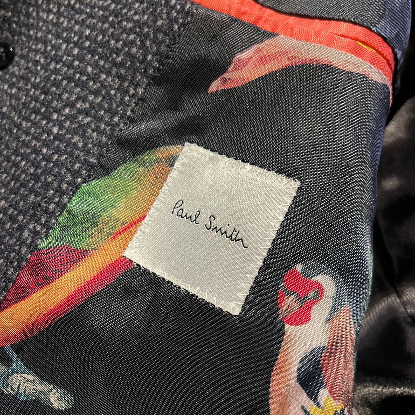 Paul Smith ポールスミス カシミヤ混 入子菱ショールカラー ジャケット Paul Smith ポールスミス カシミヤ混 入子菱ショールカラー ジャケット