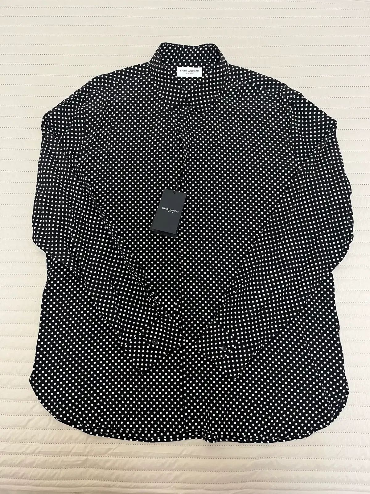 Saint Laurent サンローラン ポルカ ドット シルク シャツ 新品 - メルカリ