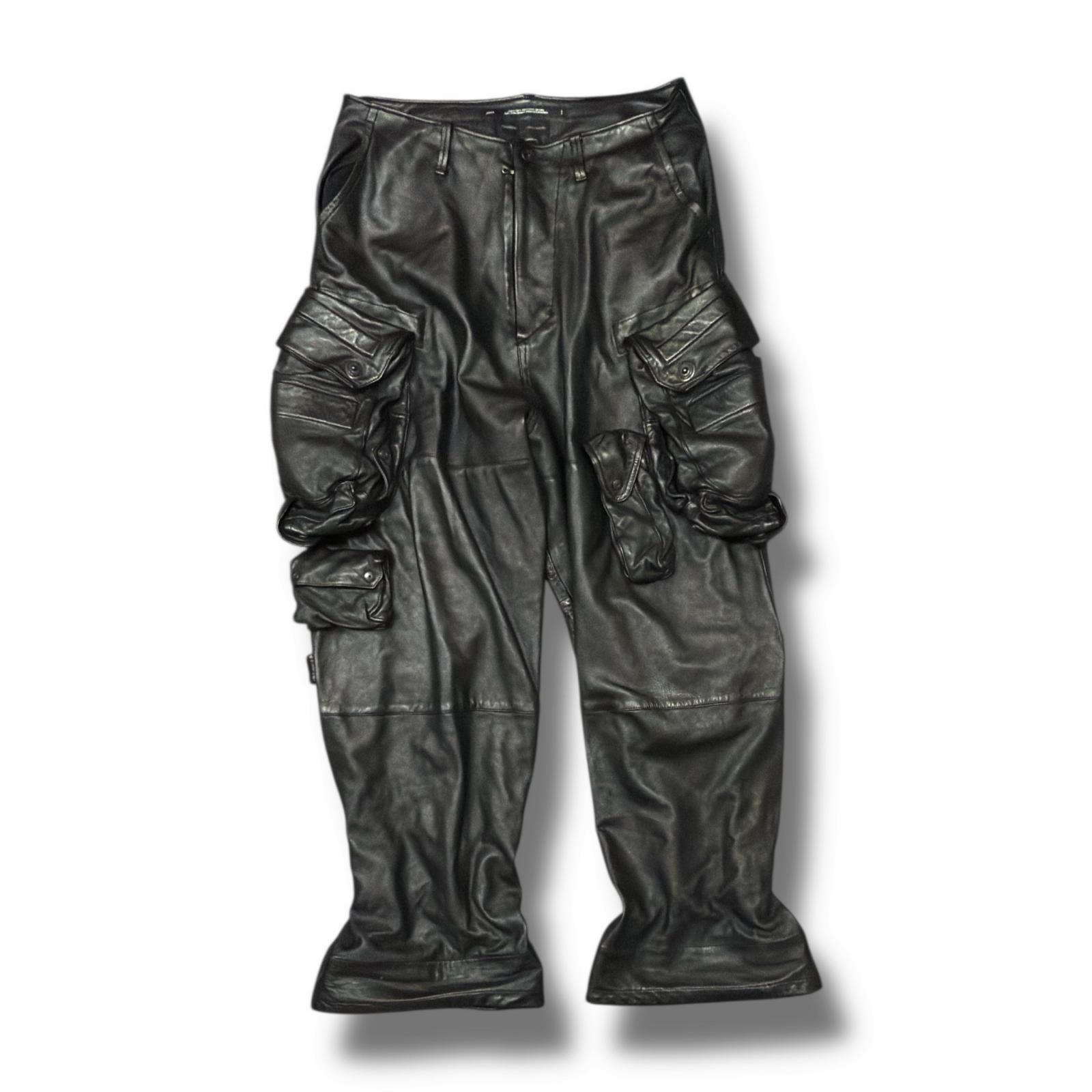 JULIUS 24AW Leather Gasmask Cargo Pant レザーガスマスクカーゴ