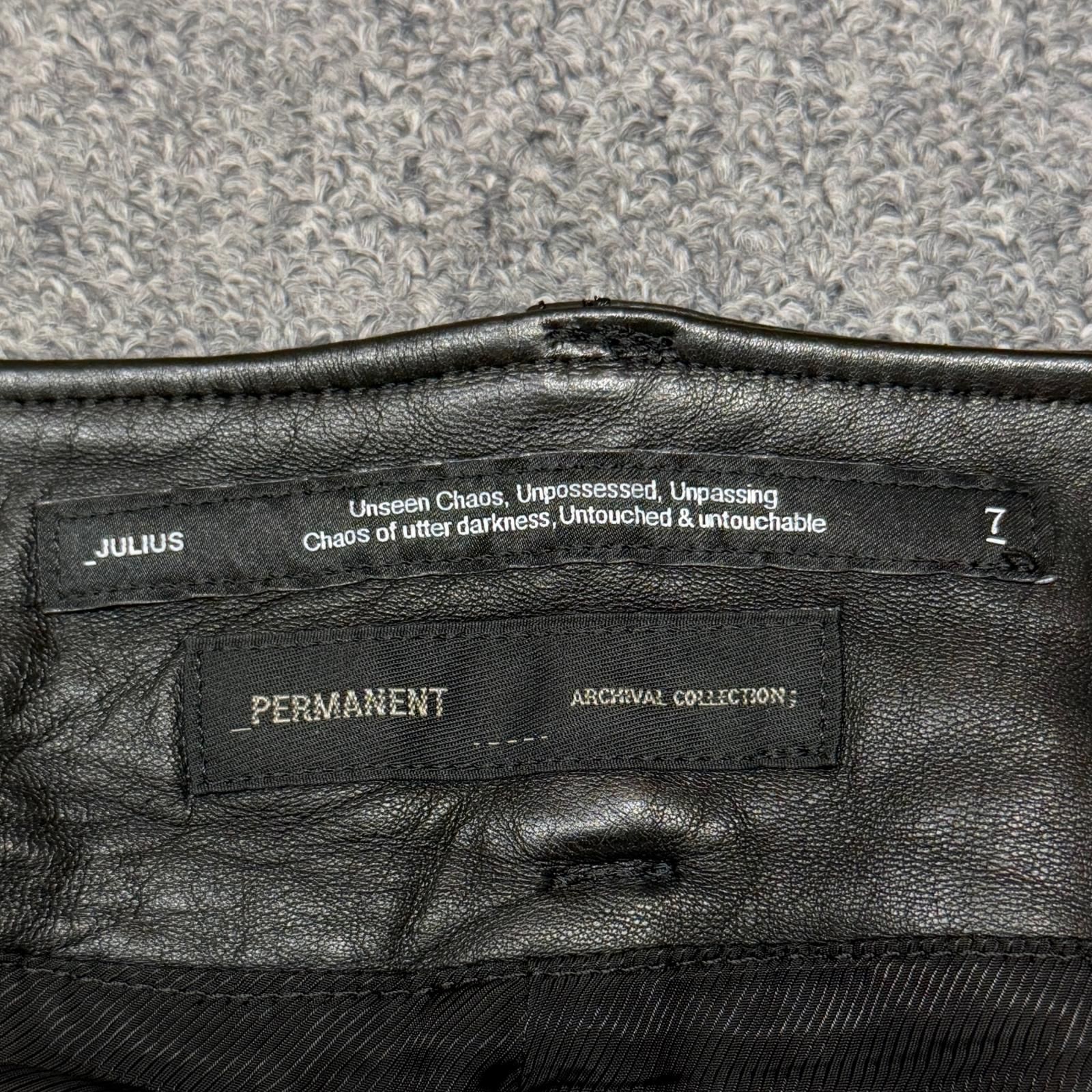 JULIUS 24AW Leather Gasmask Cargo Pant レザーガスマスクカーゴ 