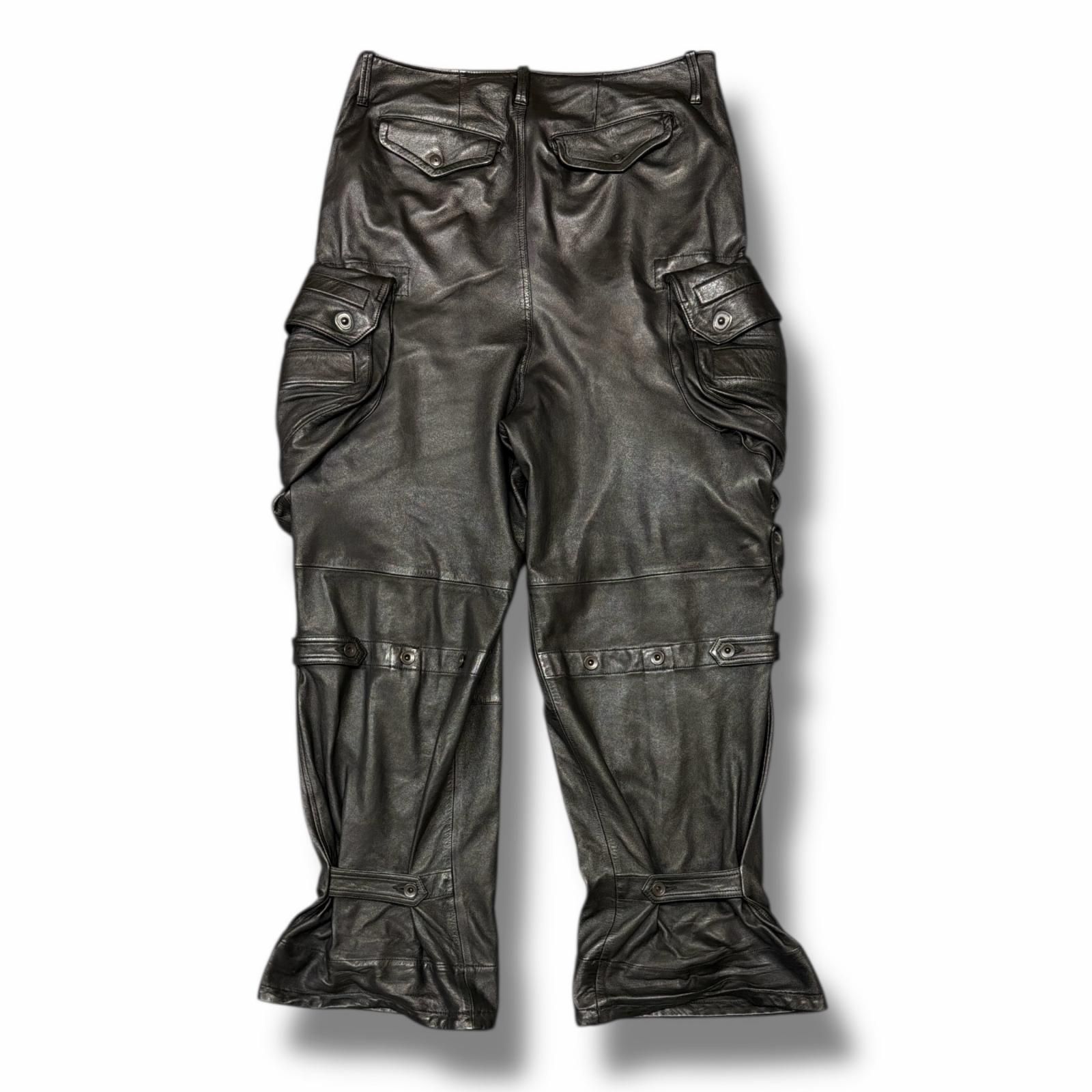 JULIUS 24AW Leather Gasmask Cargo Pant レザーガスマスクカーゴ