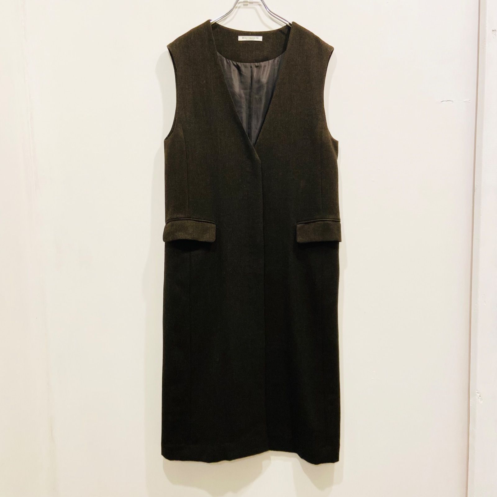 BEAUTY&YOUTH UNITED ARROWS ツイードライク ジャンパースカート＆ジレ 