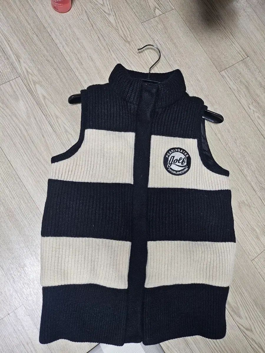 パーリーゲイツ ニット ベスト ブラック/アイボリー - メルカリ