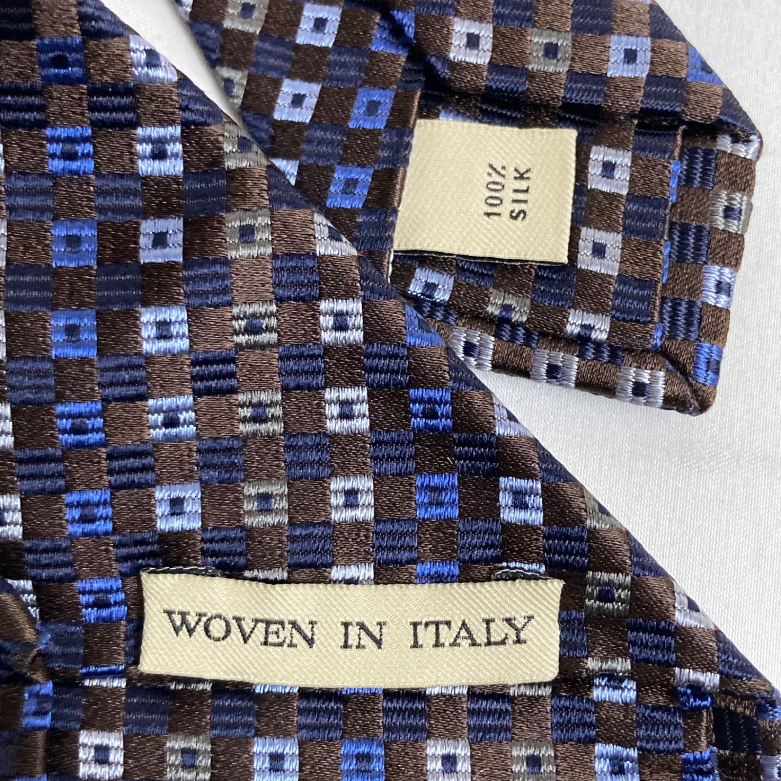 美品】Burberry バーバリー ネクタイ グレー系 小紋柄 総柄 ビジネス