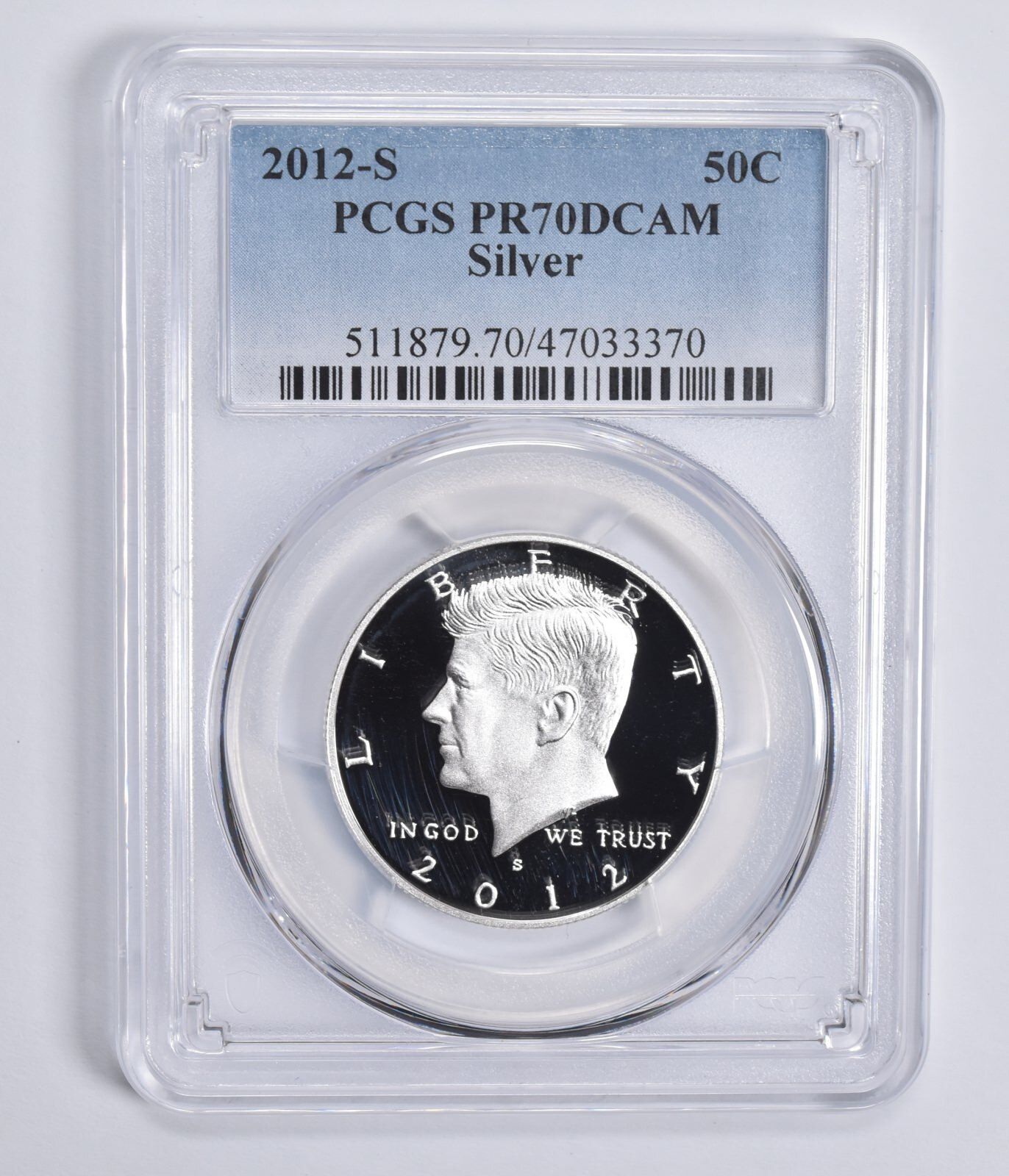 PR70 DCAM 2012-S シルバー ケネディ ハーフダラー PCGS ブルー Lbl