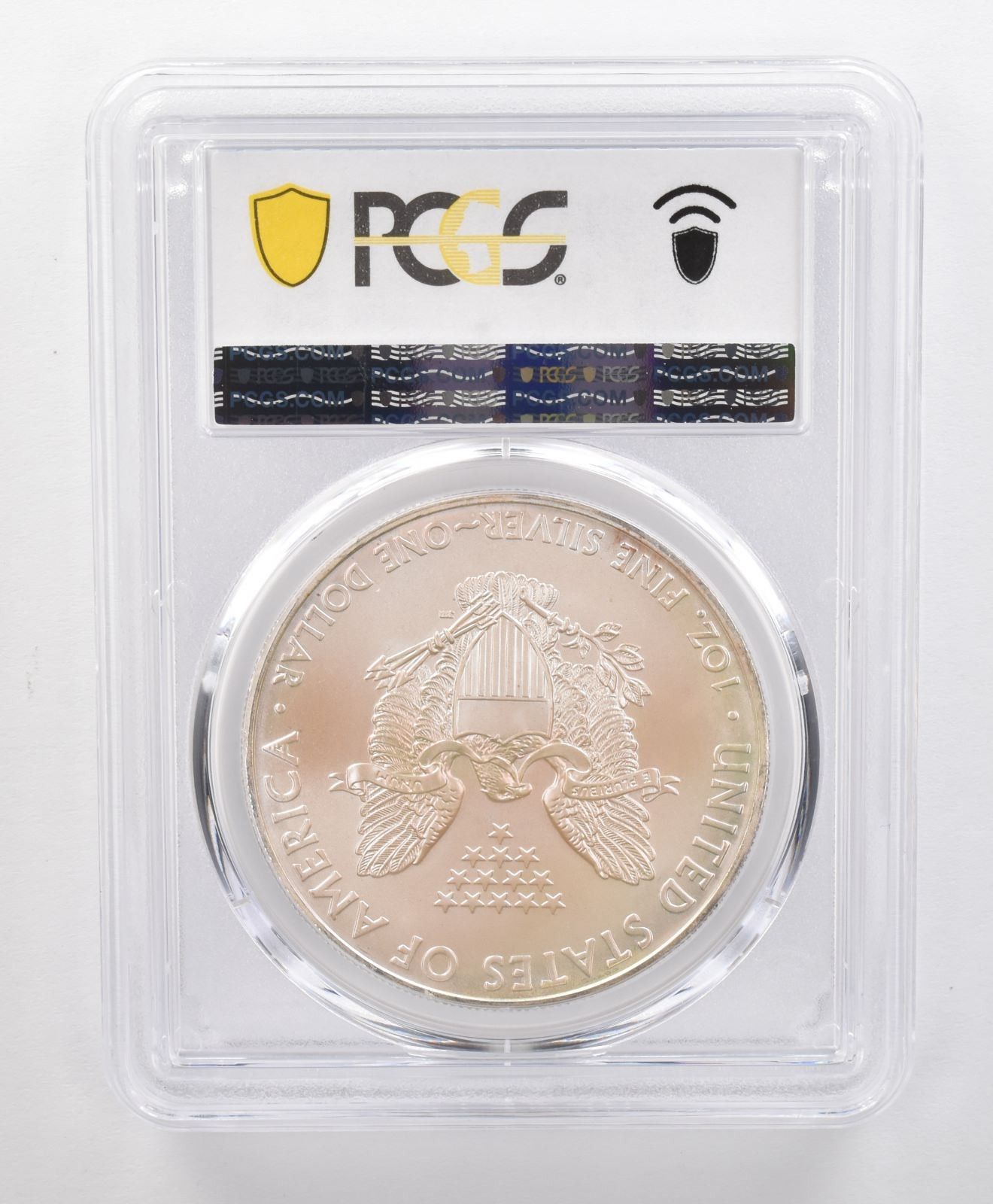 MS 68 2009 アメリカンシルバーイーグル PCGS 美しいT ピンク イエロー 虹彩 0123