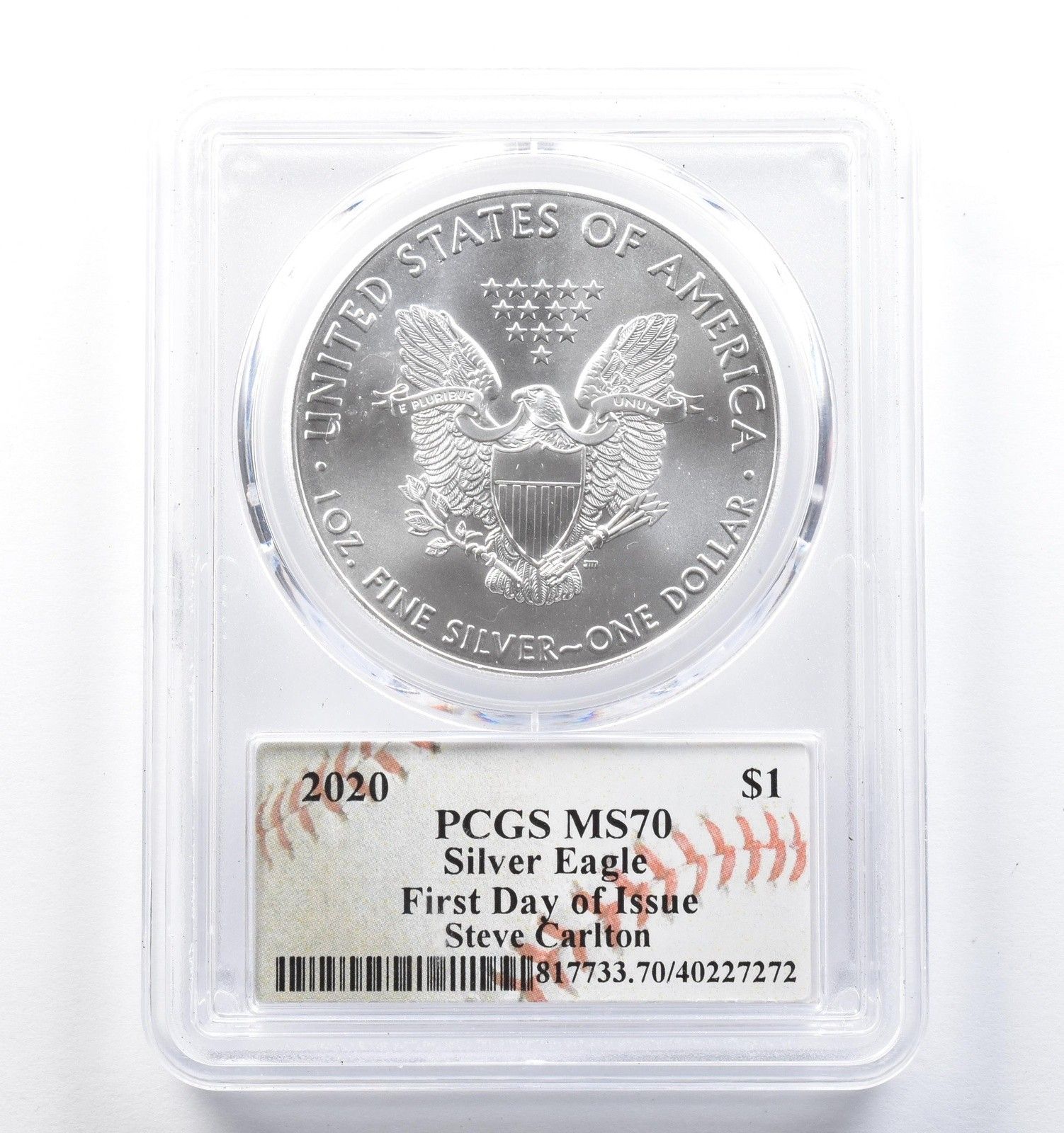 2020年 アメリカン シルバー イーグル スティーブ カールトン FDOI